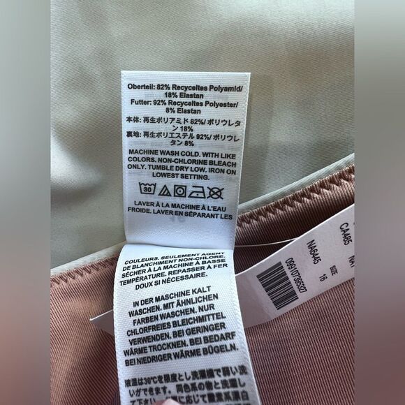 J.Crew Ruched Squareneck One-Piece Swimsuit NWT Women’s 16 Natural Full Coverage - Picture 6 of 9